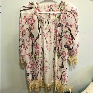 Pink and white cover